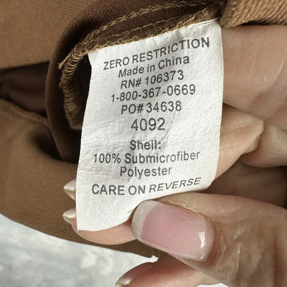 Zero Restriction Golf Outerwear Large Microsuede Brown‎  Mens Jacket Coat